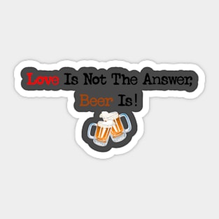 Love Beer Shirt Sticker